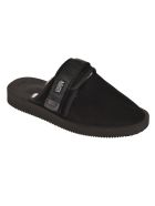 Fur Applique Side Strap Sandals SUICOKE Fur Applique Side Strap Sandals - Nero