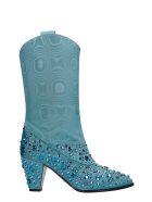 Gucci Texan Ankle Boots In Green Polyester Gucci Texan Ankle Boots In Green Polyester - green