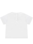 Fendi White T-shirt For Babykids With Logo Fendi White T-shirt For Babykids With Logo - White