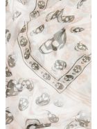 Classic On Biker Skull Scarf Alexander McQueen Classic On Biker Skull Scarf - Ivorypink