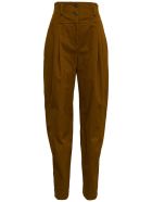 Alberta Ferretti High Waisted Brown Cotton Pants Alberta Ferretti High Waisted Brown Cotton Pants - Brown