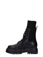 Le Silla Combat Boots In Black Leather Le Silla Combat Boots In Black Leather - black