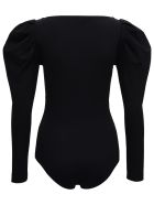 Alexander McQueen Black Sweetheart Bodysuit In Viscose Blend Alexander McQueen Black Sweetheart Bodysuit In Viscose Blend - Black