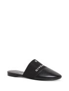 Givenchy 4g Flat Mules In Black Leather Givenchy 4g Flat Mules In Black Leather - Black