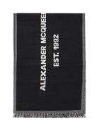 Alexander McQueen Mcqueen Graffiti Oversized Scarf Alexander McQueen Mcqueen Graffiti Oversized Scarf - Nero