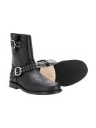 Gallucci Kids Black Ankle Boots With Straps Gallucci Kids Black Ankle Boots With Straps - Nero
