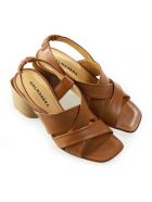Halmanera Light Brown Nappa Leather Sandal Halmanera Light Brown Nappa Leather Sandal - Caramel