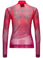 Givenchy Transparent Printed Long Sleeves T-shirt Givenchy Transparent Printed Long Sleeves T-shirt - Red