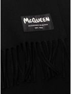 Alexander McQueen Graffiti Black Wool Scarf Alexander McQueen Graffiti Black Wool Scarf - Black