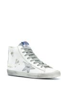 Woman White Francy Sneakers With Silver Laminated Star Golden Goose Woman White Francy Sneakers With Silver Laminated Star