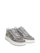 Jimmy Choo Hawaii Sneakers In Satin With Crystals Jimmy Choo Hawaii Sneakers In Satin With Crystals - Silver