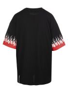 Black "double Flames" Man T-shirt Vision of Super Black "double Flames" Man T-shirt - Black