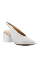 Halmanera White Nappa Leather Slingback Pump Halmanera White Nappa Leather Slingback Pump - Bianco