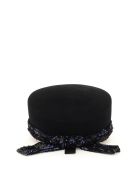 Abby Felt And Sequins Beret Maison Michel Abby Felt And Sequins Beret - Nero