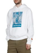 HERON PRESTON Oversize Hoodie HERON PRESTON Oversize Hoodie - WHITE BLUE