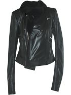 Leather Padded Jacket Rick Owens Leather Padded Jacket