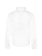 Armani Collezioni White Shirt For Boy With Iconic Eagle Armani Collezioni White Shirt For Boy With Iconic Eagle - White