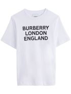 Burberry White Jersey Tee With Logo Burberry White Jersey Tee With Logo - White