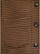 Nanushka Cruza Check Wool And Silk Long Coat Nanushka Cruza Check Wool And Silk Long Coat - Brown