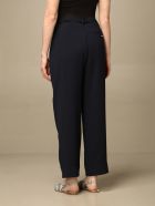 Armani Exchange Pants Armani Exchange Wide Trousers With Belt Armani Collezioni Armani Exchange Pants Armani Exchange Wide Trousers With Belt - Blue