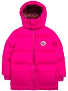 Gucci Pink Nylon Down Jacketì With Logo Patch Gucci Pink Nylon Down Jacketì With Logo Patch - Pink