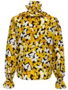 Saint Laurent Floral Silk Blouse Saint Laurent Floral Silk Blouse - Yellow