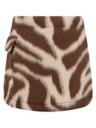 Douuod Brown Skirt For Girl With Beige Details Douuod Brown Skirt For Girl With Beige Details - Brown