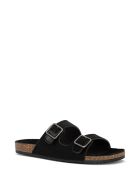 Saint Laurent Jimmy Sandals In Pony Effect Leather Saint Laurent Jimmy Sandals In Pony Effect Leather - Black