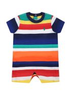 Ralph Lauren Multicolor Romper For Baby Boy With Pony Logo Ralph Lauren Multicolor Romper For Baby Boy With Pony Logo - Multicolor