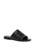 Givenchy 4g Slide Sandals In Black Leather With Logo Givenchy 4g Slide Sandals In Black Leather With Logo - Black