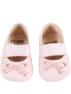 Fendi Pink Ballerinas Flats For Baby Girl Fendi Pink Ballerinas Flats For Baby Girl - Pink