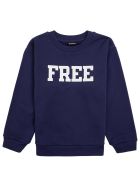 Balenciaga Blue Cotton Sweatshirt With Print Balenciaga Blue Cotton Sweatshirt With Print - Blu