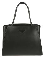 Open Top Logo Stamped Tote Prada Open Top Logo Stamped Tote - Nero.