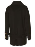Balmain Oversized Double-breasted Coat Balmain Oversized Double-breasted Coat - Black