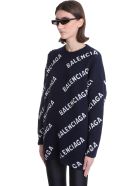 Balenciaga Knitwear In Blue Wool Balenciaga Knitwear In Blue Wool - blue