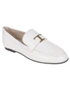 Tod's T Logo Plaque Loafers Tod's T Logo Plaque Loafers - Latte