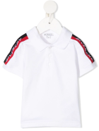Newborn White Polo Shirt With Givenchy Ribbons Givenchy Newborn White Polo Shirt With Givenchy Ribbons - Bianco