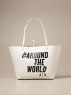 Armani Exchange Shoulder Bag Armani Exchange Reversible Shoulder Bag In Synthetic Textured Leather Armani Collezioni Armani Exchange Shoulder Bag Armani Exchange Reversible Shoulder Bag In Synthetic Textured Leather - Yellow Cream