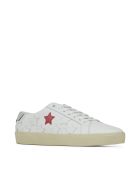 Flat Heel Leather Up Saint Laurent Flat Heel Leather Up - Bianco