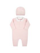 Fendi Pink Set For Baby Girl With Douple Ff Fendi Pink Set For Baby Girl With Douple Ff - Pink