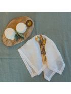 Line Tablecloth With Large Border Once Milano Line Tablecloth With Large Border - Sage