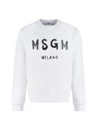 MSGM Cotton Crew-neck Sweatshirt MSGM Cotton Crew-neck Sweatshirt - Bianco