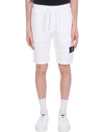 Stone Island Shorts In White Cotton Stone Island Shorts In White Cotton - white
