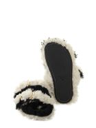 Marni Fussbett - Shearling Buckled Sandals Marni Fussbett - Shearling Buckled Sandals - Black/white