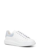 Alexander McQueen Oversize Leather Sneakers With Contrasting Heel Tab Alexander McQueen Oversize Leather Sneakers With Contrasting Heel Tab - White