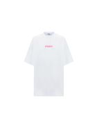 Vetements T-shirt VETEMENTS T-shirt - White/hot pink