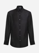 Basic Shirt Made Of Silk Blend Emporio Armani Basic Shirt Made Of Silk Blend - Nero