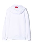 GCDS White Cotton Hoodie GCDS White Cotton Hoodie - Bianco