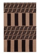 Fendi Ff Motif Jacquard Shawl Fendi Ff Motif Jacquard Shawl - brown