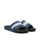 Dsquared2 Slippers With Print Dsquared2 Slippers With Print - Blue